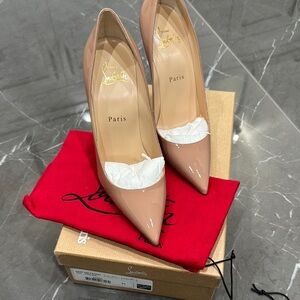 Christian Louboutin Nude Patent Leather Pumps